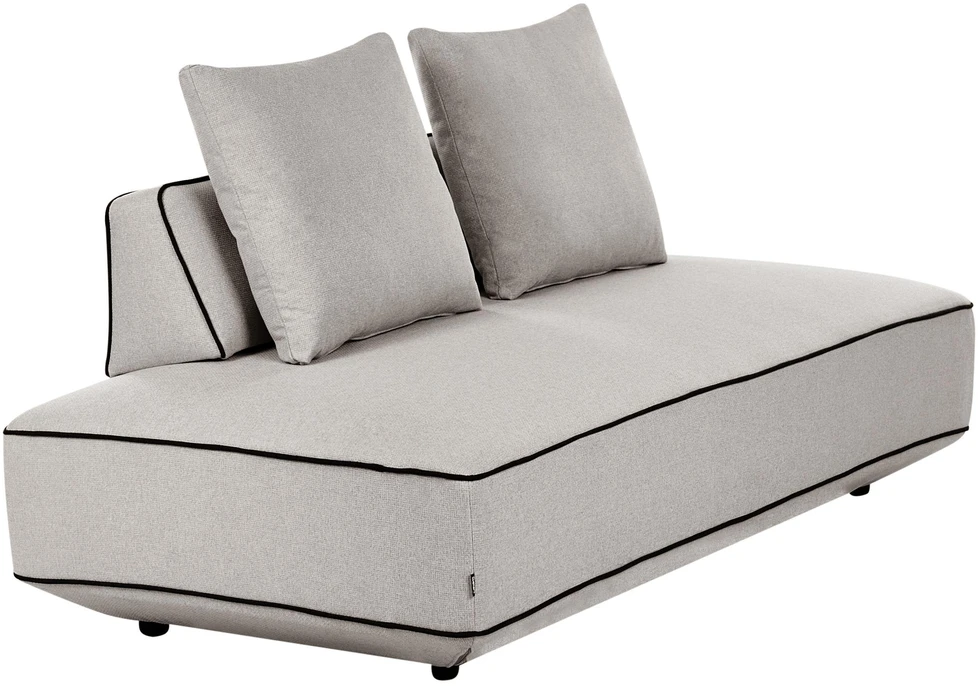 Sofa Beliani Šezlongas SEILLANS šviesiai pilkas