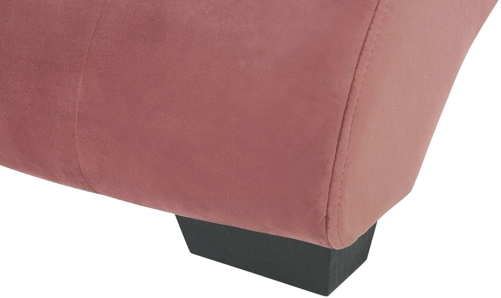 Sofa Beliani Šezlongas SIMORRE veliūrinis pastelinės rožinės spalvos su įmontuotu „Bluetooth“ garsiakalbiu