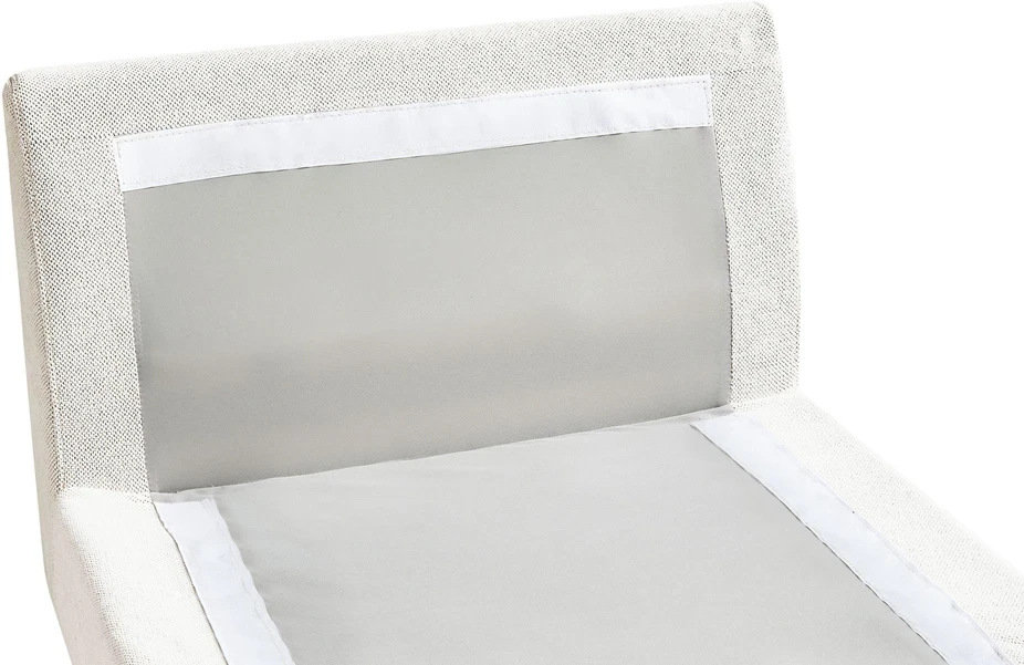 Sofa Beliani Šezlongas VIZILLE, kreminės baltos spalvos
