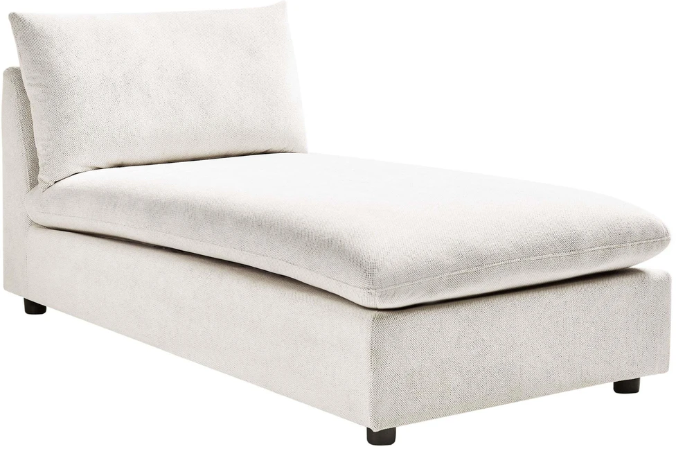Sofa Beliani Šezlongas VIZILLE, kreminės baltos spalvos