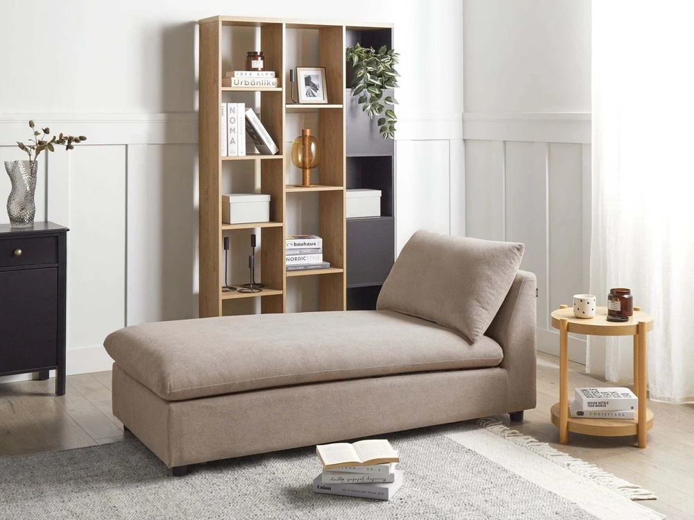 Sofa Beliani Šezlongas VIZILLE smėlinės spalvos