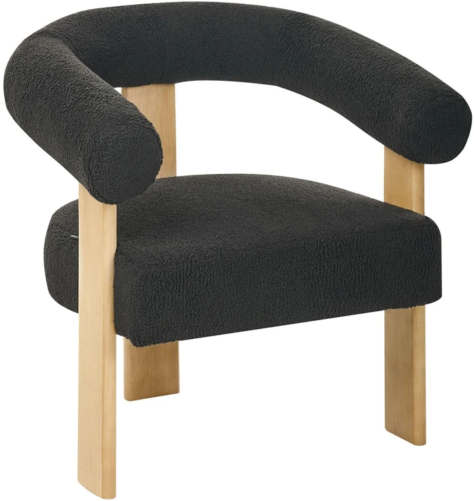 Sofa Beliani Svetainės baldų komplektas ILBRO Boucle juodas / šviesiai rudas