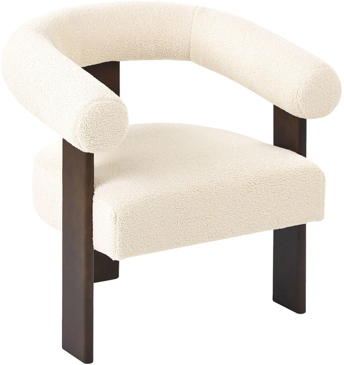 Sofa Beliani Svetainės baldų komplektas ILBRO, Boucle audinys, balta/tamsiai ruda