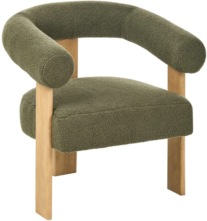 Sofa Beliani Svetainės baldų komplektas ILBRO Boucle žalias/šviesiai rudas