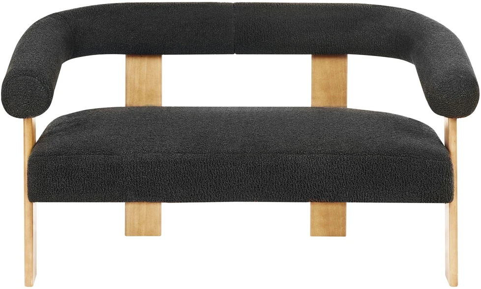 Sofa Beliani Svetainės baldų komplektas ILBRO Boucle juodas / šviesiai rudas