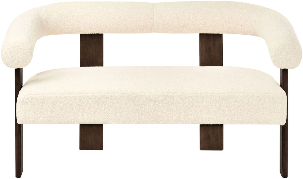 Sofa Beliani Svetainės baldų komplektas ILBRO, Boucle audinys, balta/tamsiai ruda