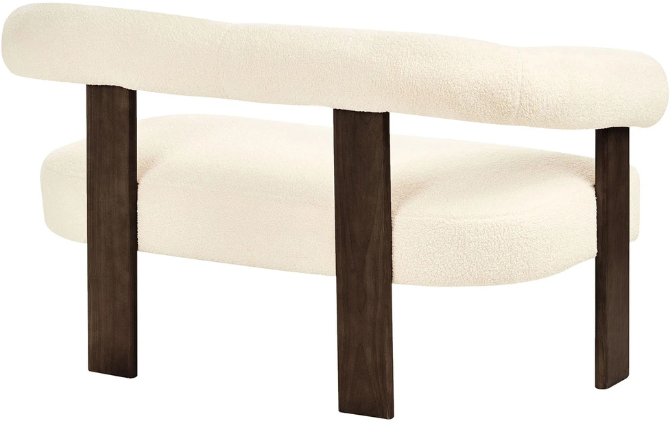 Sofa Beliani Svetainės baldų komplektas ILBRO, Boucle audinys, balta/tamsiai ruda