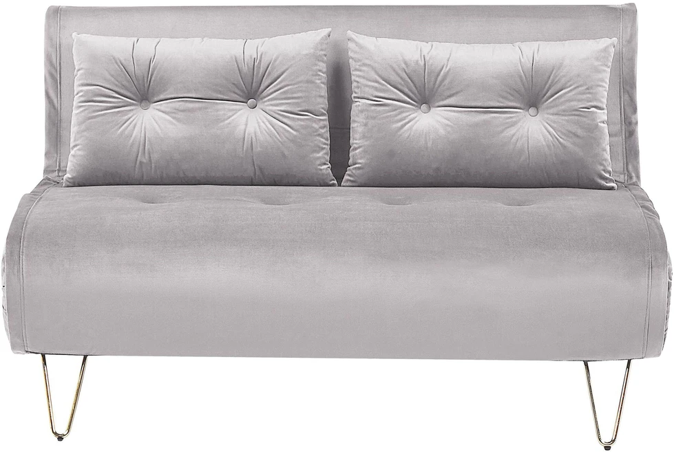 Sofa Beliani Svetainės baldų komplektas 3 asmenims VESTFOLD, veliūras, pilkas