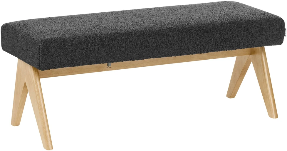 Sofa Beliani Svetainės baldų komplektas TAMRE Boucle juodas/šviesiai rudas