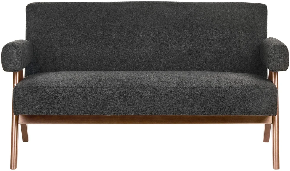 Sofa Beliani Svetainės baldų komplektas TAMRE Boucle juodas/tamsiai rudas