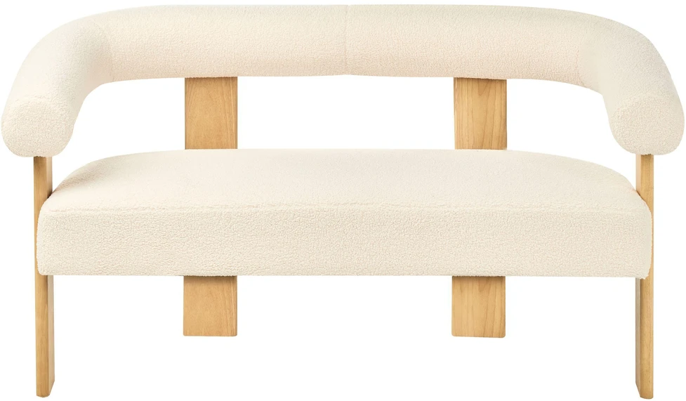 Sofa Beliani Svetainės komplektas ILBRO Boucle, kreminė/šviesiai ruda