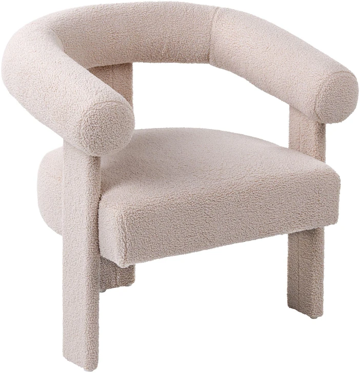Sofa Beliani Svetainės komplektas ILBRO Boucle šviesiai smėlio spalvos