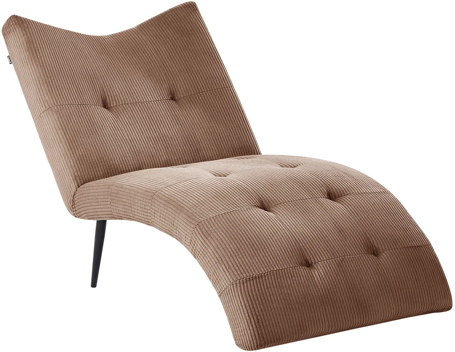 Sofa Beliani Szezlongas QUILLY smėlio spalvos kordas
