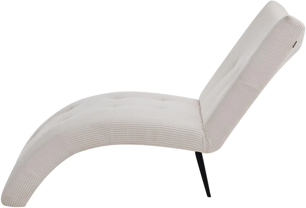 Sofa Beliani Szezlongas QUILLY velvetinis smėlio ir pilkos spalvos