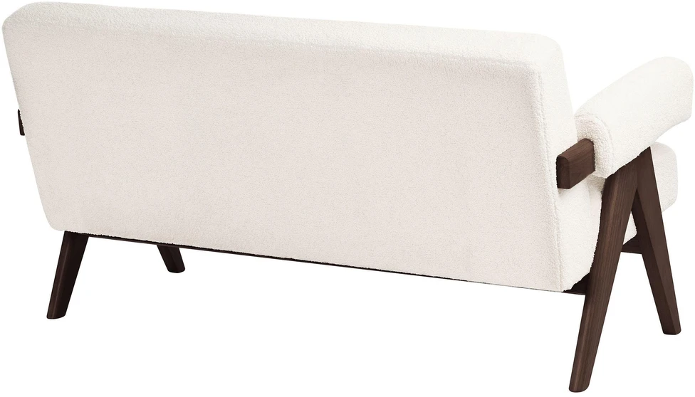 Sofa Beliani TAMRE buklė poilsio baldų komplektas, kreminė balta / tamsiai ruda