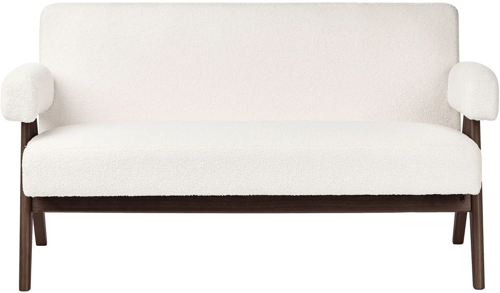 Sofa Beliani TAMRE buklė poilsio baldų komplektas, kreminė balta / tamsiai ruda