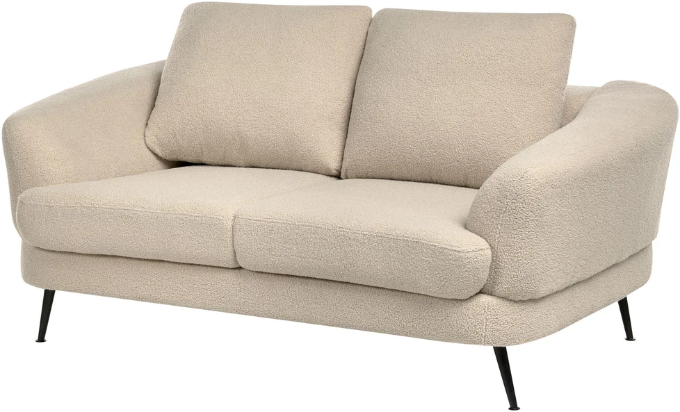 Sofa Beliani Trijų vietų poilsio baldų komplektas KJAER Boucle šviesiai smėlio spalvos