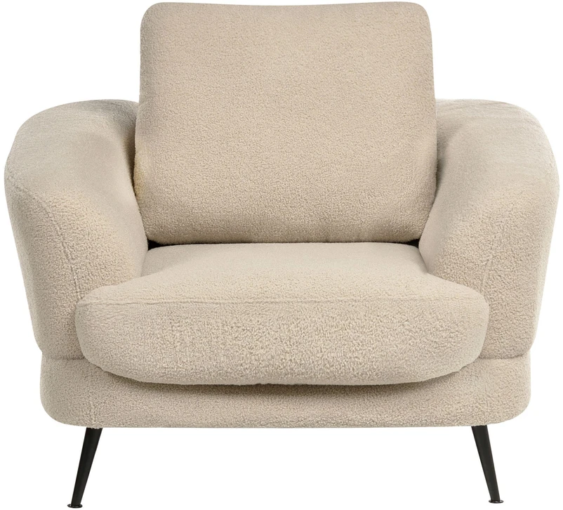 Sofa Beliani Trijų vietų poilsio baldų komplektas KJAER Boucle šviesiai smėlio spalvos