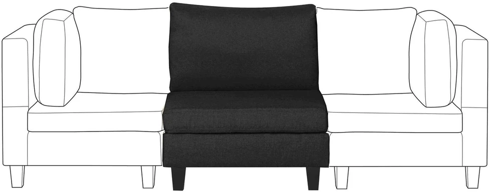 Sofa Beliani Vieno asmens modulis FEVIK juodas