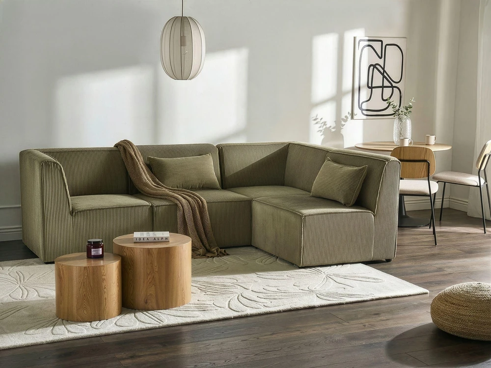 Sofa Beliani Vieno asmens modulis LEMVIG žalias velvetas