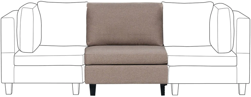 Sofa Beliani Vieno asmens modulis UNSTAD rudas