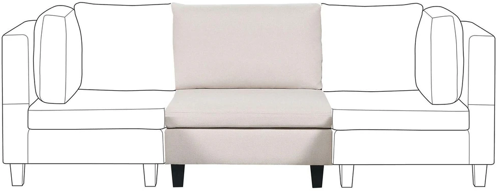 Sofa Beliani Vieno asmens modulis UNSTAD šviesiai smėlio spalvos