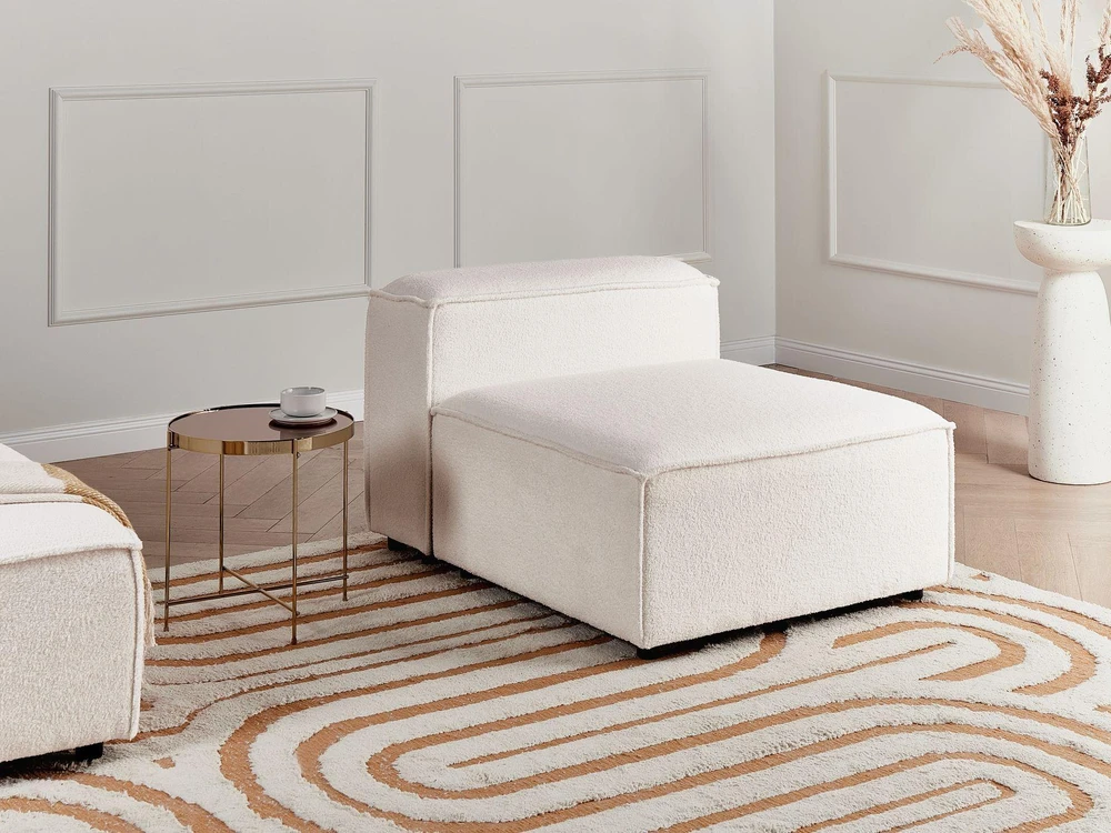 Sofa Beliani Vienvietis modulis ARDAL, bouclé, sulaužyta balta
