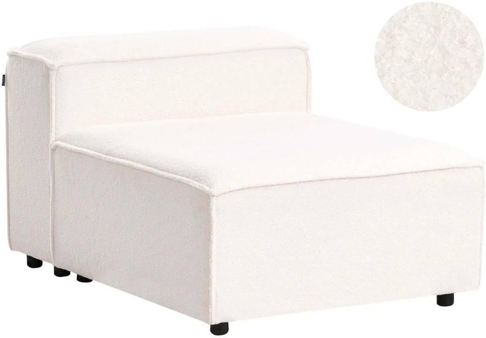 Sofa Beliani Vienvietis modulis ARDAL, bouclé, sulaužyta balta
