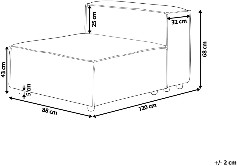 Sofa Beliani Vienvietis modulis ARDAL, žalias velvetas