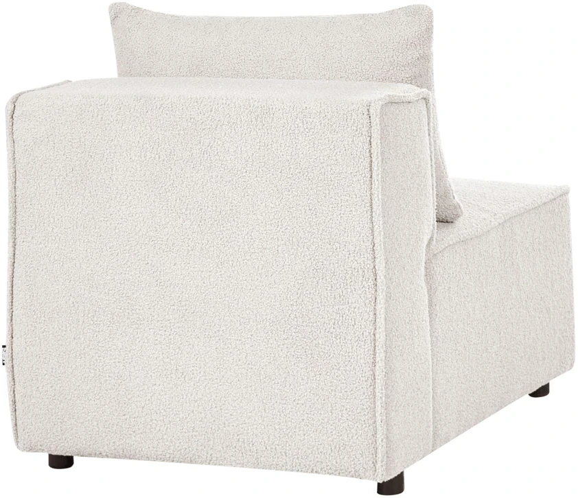 Sofa Beliani Vienvietis modulis AXEBO, kreminės baltos spalvos Boucle