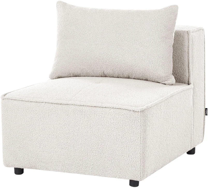 Sofa Beliani Vienvietis modulis AXEBO, kreminės baltos spalvos Boucle