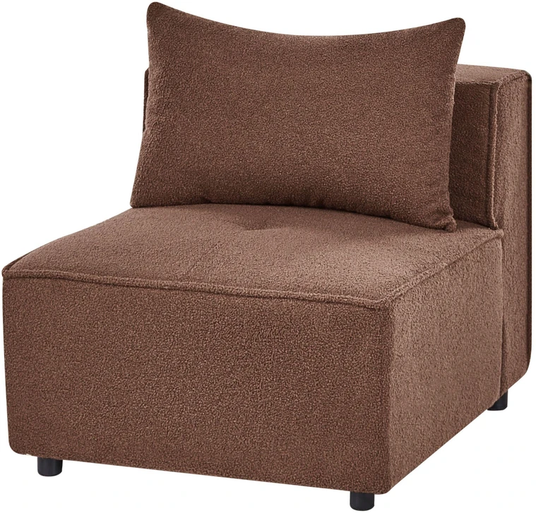 Sofa Beliani Vienvietis modulis AXEBO, rudas „boucle“