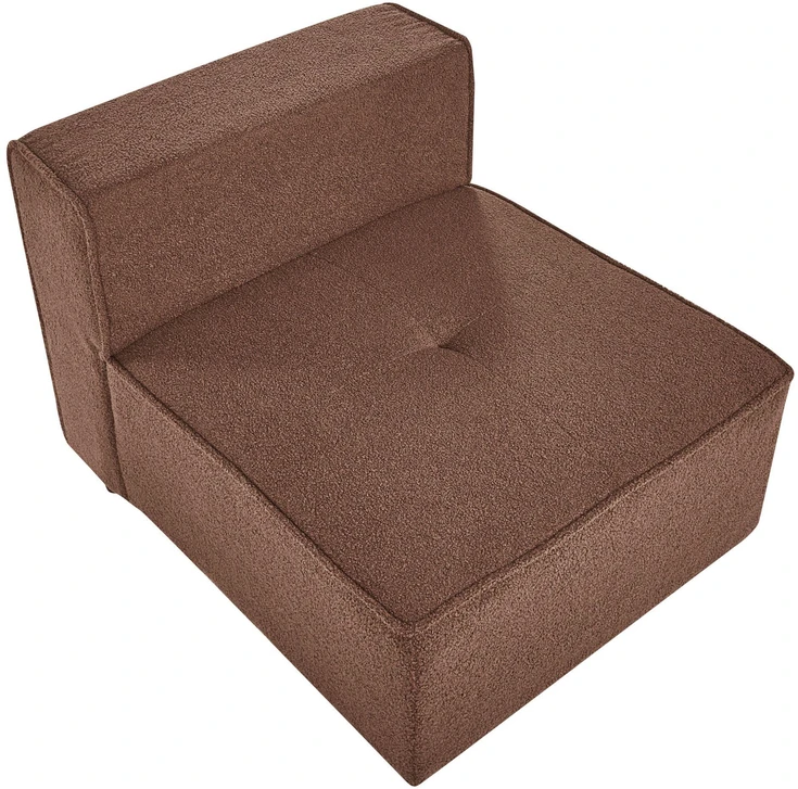 Sofa Beliani Vienvietis modulis AXEBO, rudas „boucle“