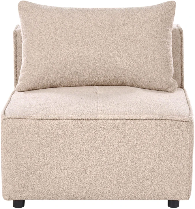 Sofa Beliani Vienvietis modulis AXEBO, smėlio spalvos boucle