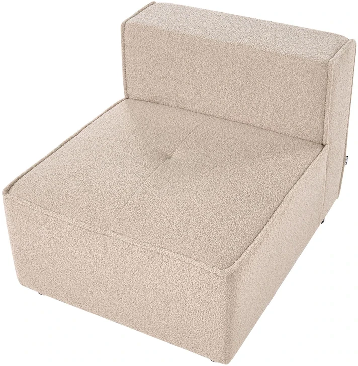 Sofa Beliani Vienvietis modulis AXEBO, smėlio spalvos boucle