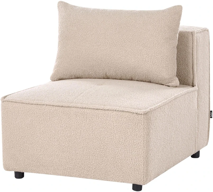 Sofa Beliani Vienvietis modulis AXEBO, smėlio spalvos boucle