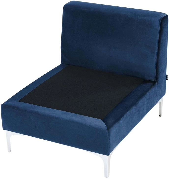 Sofa Beliani Vienvietis modulis EVJA tamsiai mėlynas veliūras