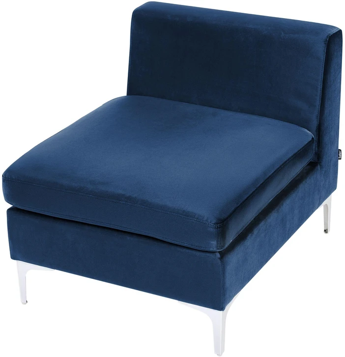 Sofa Beliani Vienvietis modulis EVJA tamsiai mėlynas veliūras