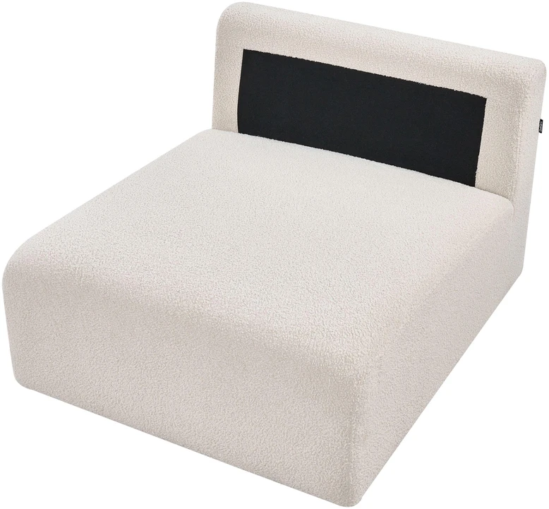 Sofa Beliani Vienvietis modulis „KIVVIK Bouclé“, laužyta balta