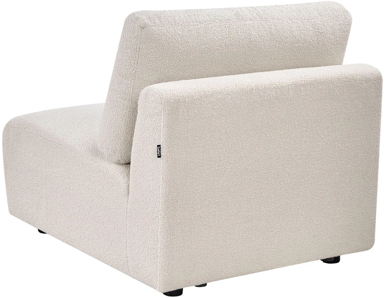 Sofa Beliani Vienvietis modulis „KIVVIK Bouclé“, laužyta balta
