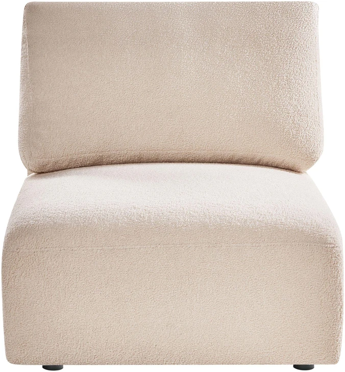 Sofa Beliani Vienvietis modulis MESNALI Boucle, smėlio spalvos