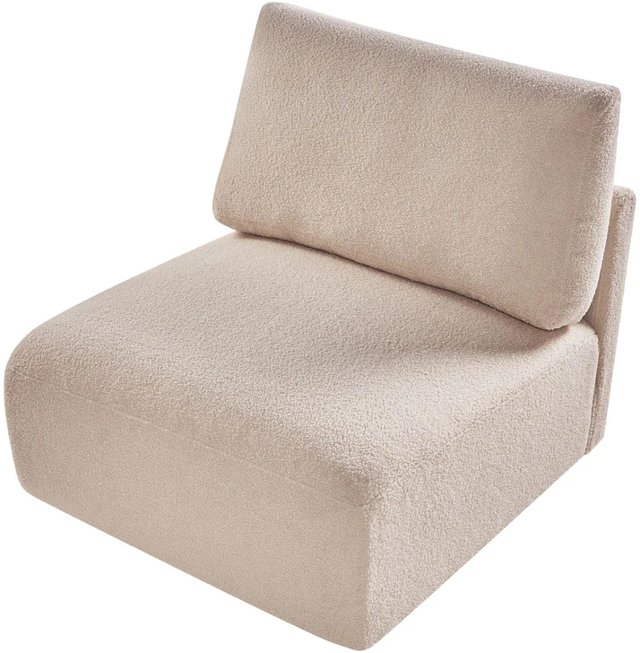 Sofa Beliani Vienvietis modulis MESNALI Boucle, smėlio spalvos