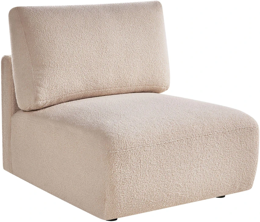 Sofa Beliani Vienvietis modulis MESNALI Boucle, smėlio spalvos