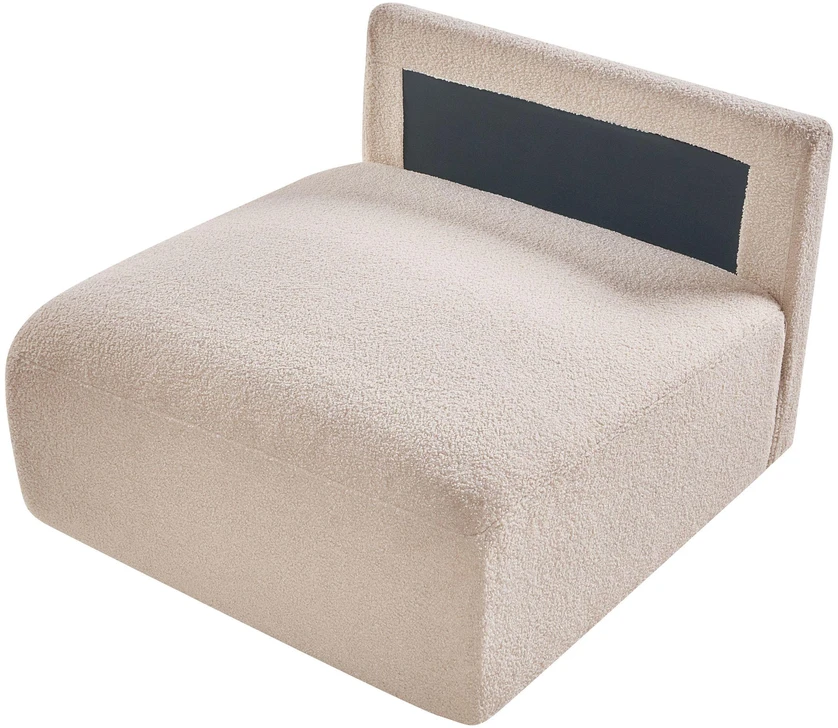 Sofa Beliani Vienvietis modulis MESNALI Boucle, smėlio spalvos
