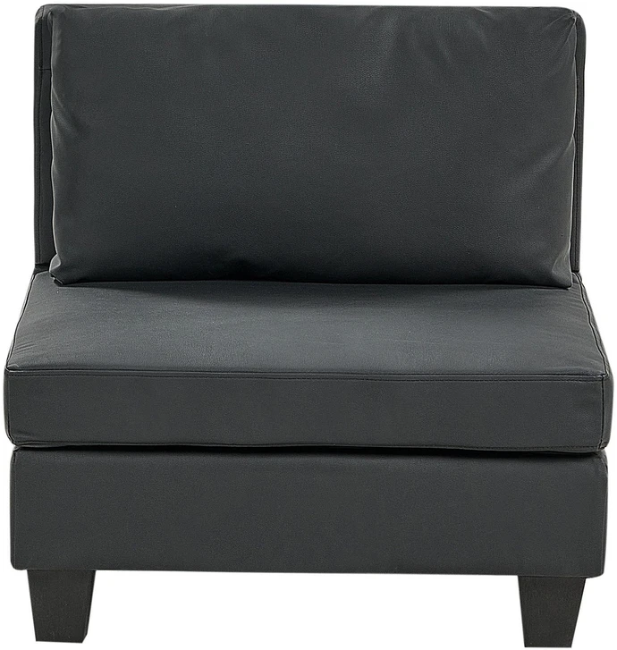 Sofa Beliani Vienvietis modulis UNSTAD juodas, dirbtinė oda