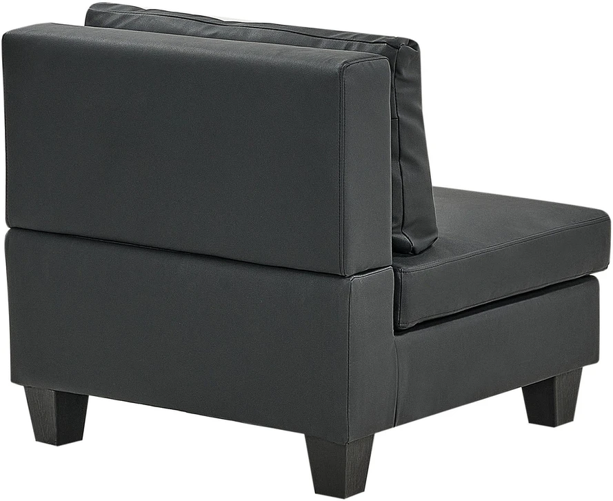 Sofa Beliani Vienvietis modulis UNSTAD juodas, dirbtinė oda