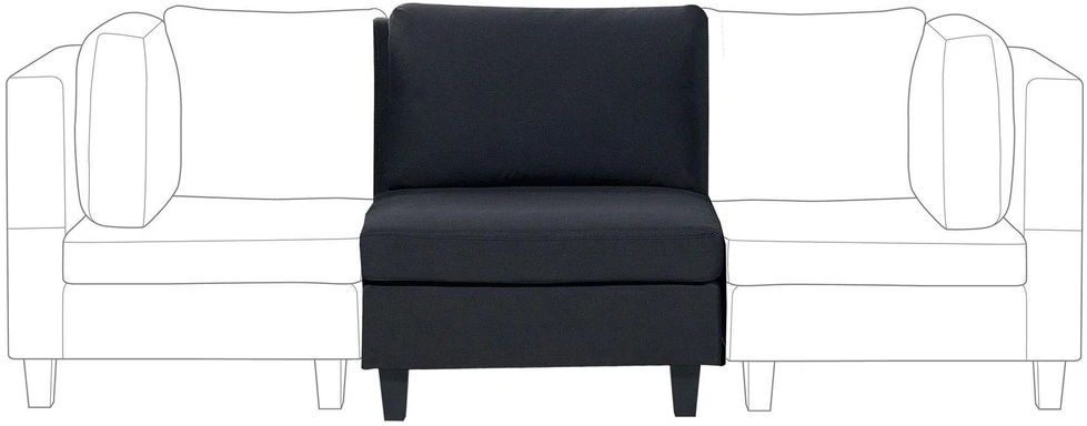 Sofa Beliani Vienvietis modulis UNSTAD juodas