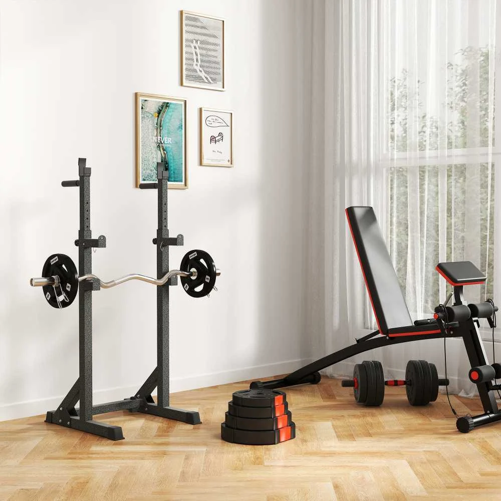 SPORTNOW 4 dalių hantelių svorių rinkinys, 2 x 5kg/7,5kg svoriai, hantelių diskų rinkinys, svorių diskai 2,5 cm hantelių strypui, Ø 30 mm anga, juodi