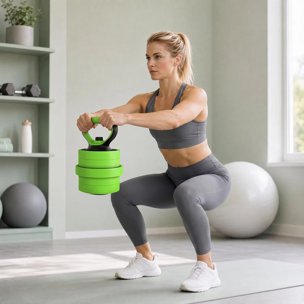 SPORTNOW 4-in-1 hantelių rinkinys, 20 kg, reguliuojami svarmenys, štanga, virdulys (kettlebell), atsispaudimų rankenos, profesionaliam jėgos treniruočių ir svorių kilnojimo sportui namuose