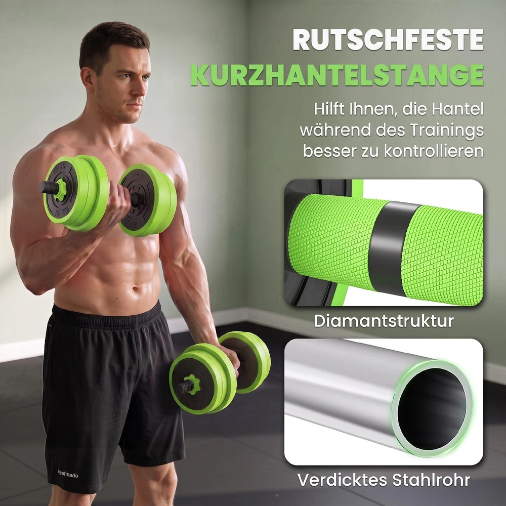 SPORTNOW 4-in-1 hantelių rinkinys, 20 kg, reguliuojami svarmenys, štanga, virdulys (kettlebell), atsispaudimų rankenos, profesionaliam jėgos treniruočių ir svorių kilnojimo sportui namuose